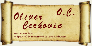Oliver Čerković vizit kartica